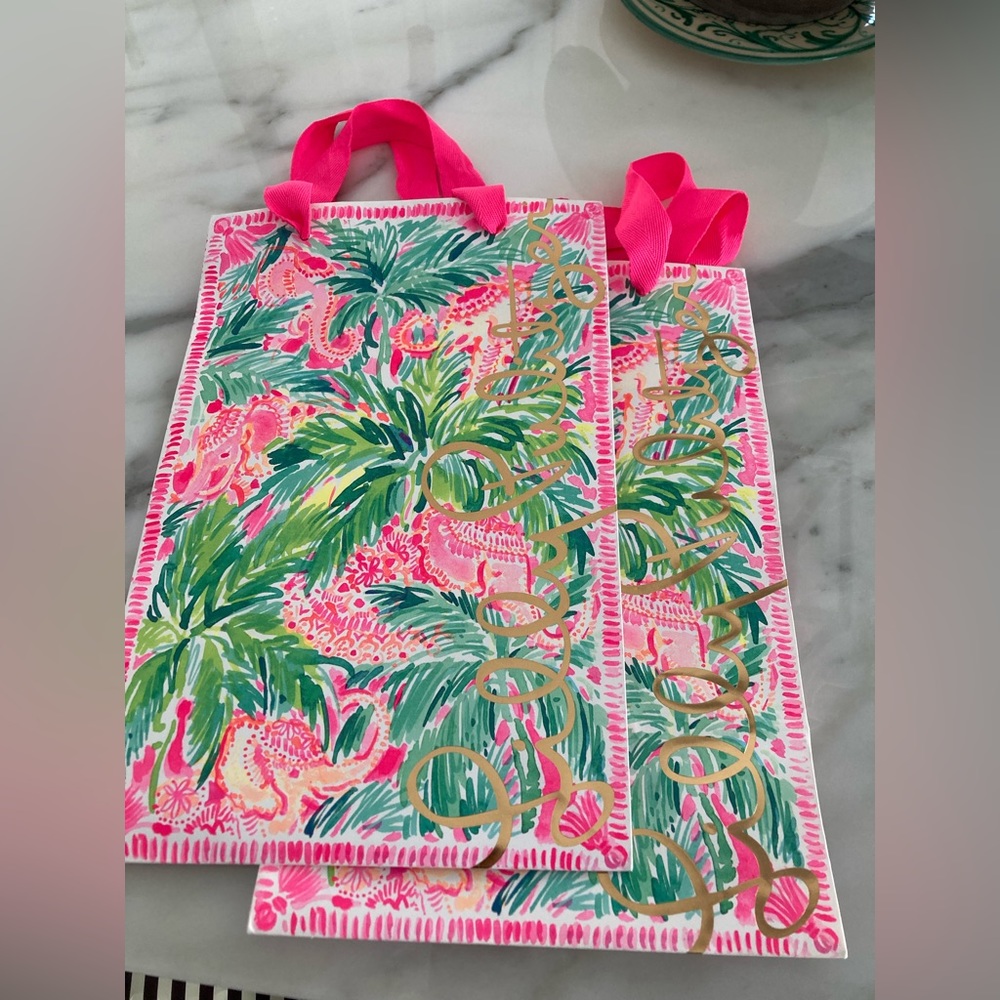 3 Lily Items 2 Gift Bags and 1 Cloth Pouch